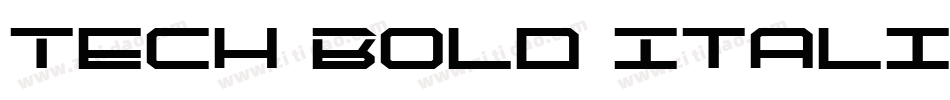 Tech Bold Italic字体转换